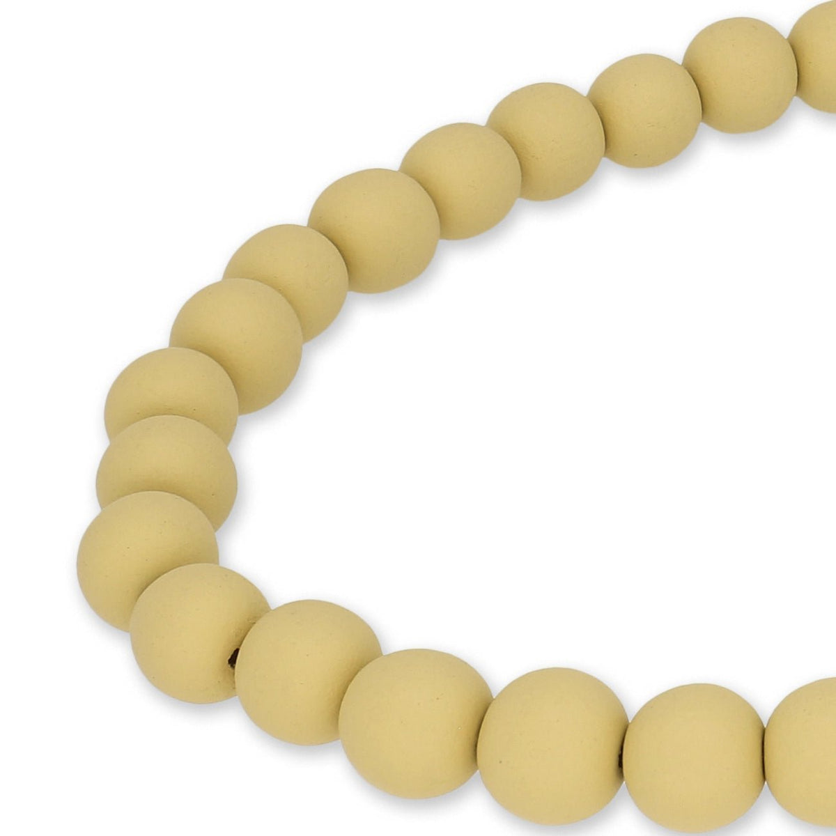 Farbige Holzperlen – ca. Ø 10 mm - Hellgelb - PerlineBeads SA