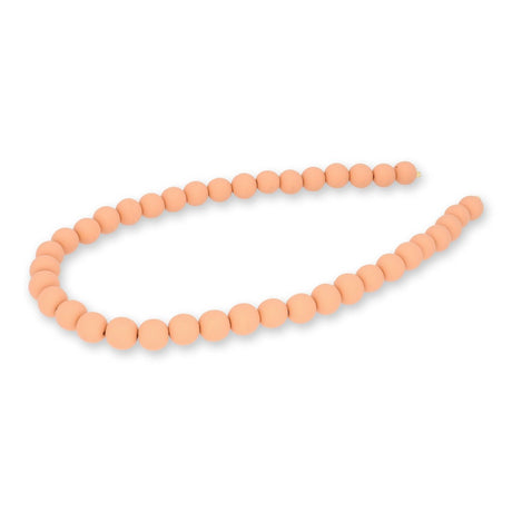 Farbige Holzperlen – ca. Ø 10 mm - Lachs - PerlineBeads SA