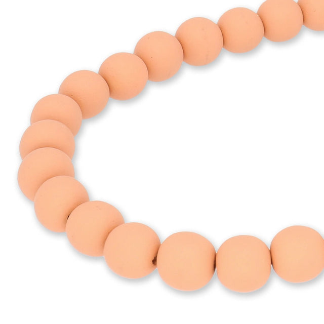 Farbige Holzperlen – ca. Ø 10 mm - Lachs - PerlineBeads SA