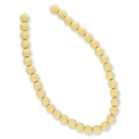 Farbige Holzperlen – ca. Ø 12 mm - Hellgelb - PerlineBeads SA