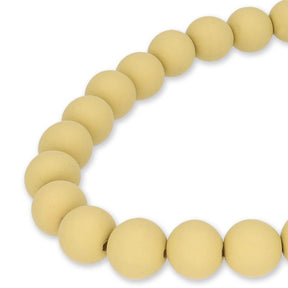 Farbige Holzperlen – ca. Ø 12 mm - Hellgelb - PerlineBeads SA