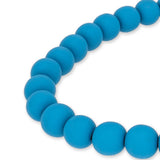 Farbige Holzperlen – ca. Ø 12 mm - Leuchtendes Blau - PerlineBeads SA