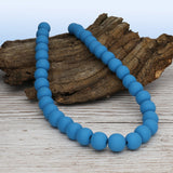 Farbige Holzperlen – ca. Ø 12 mm - Leuchtendes Blau - PerlineBeads SA