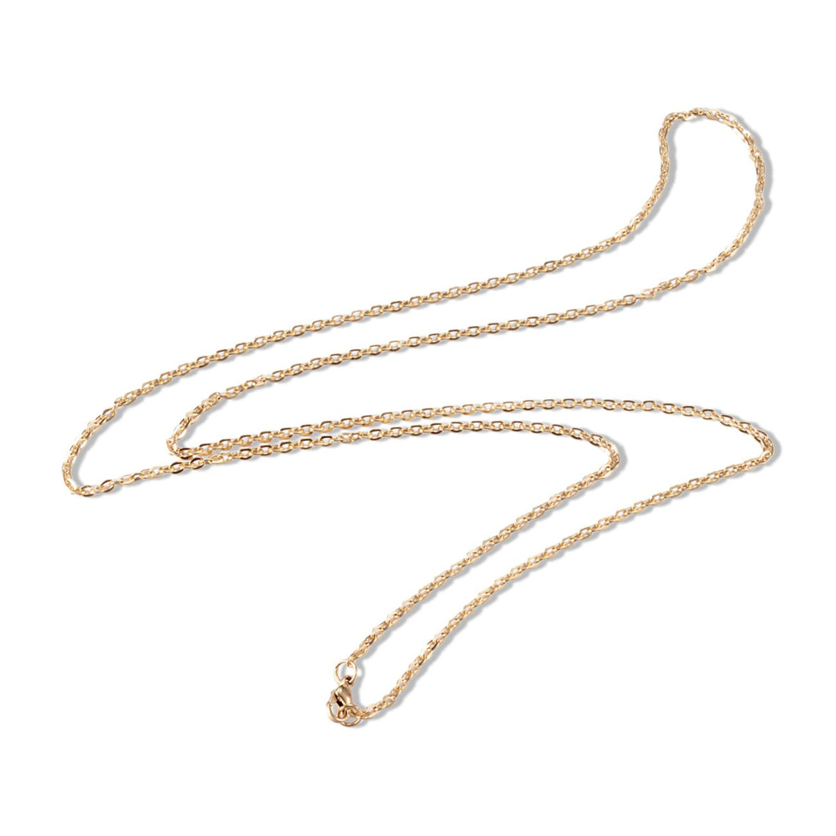 Fertige Halskette 45 cm – Edelstahl – Farbe Gold - PerlineBeads SA