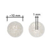 Filigrane Metallperlen rund | silberfarben | Ø ca. 10 mm | (5 Stk.) - PerlineBeads SA