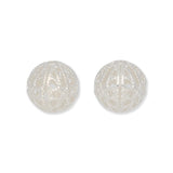 Filigrane Metallperlen rund | silberfarben | Ø ca. 10 mm | (5 Stk.) - PerlineBeads SA