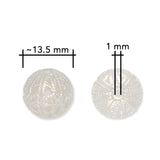 Filigrane Metallperlen rund | silberfarben | Ø ca. 13.5 mm | (2 Stk.) - PerlineBeads SA