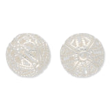 Filigrane Metallperlen rund | silberfarben | Ø ca. 13.5 mm | (2 Stk.) - PerlineBeads SA