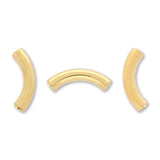 Gebogene Metallrohre "Tube Spacer" – Goldfarben, 8 mm (20 Stück) - PerlineBeads SA