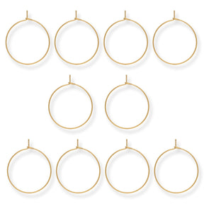 Glas - Markierungsring - Farbe Gold (10 Stk.) - PerlineBeads SA
