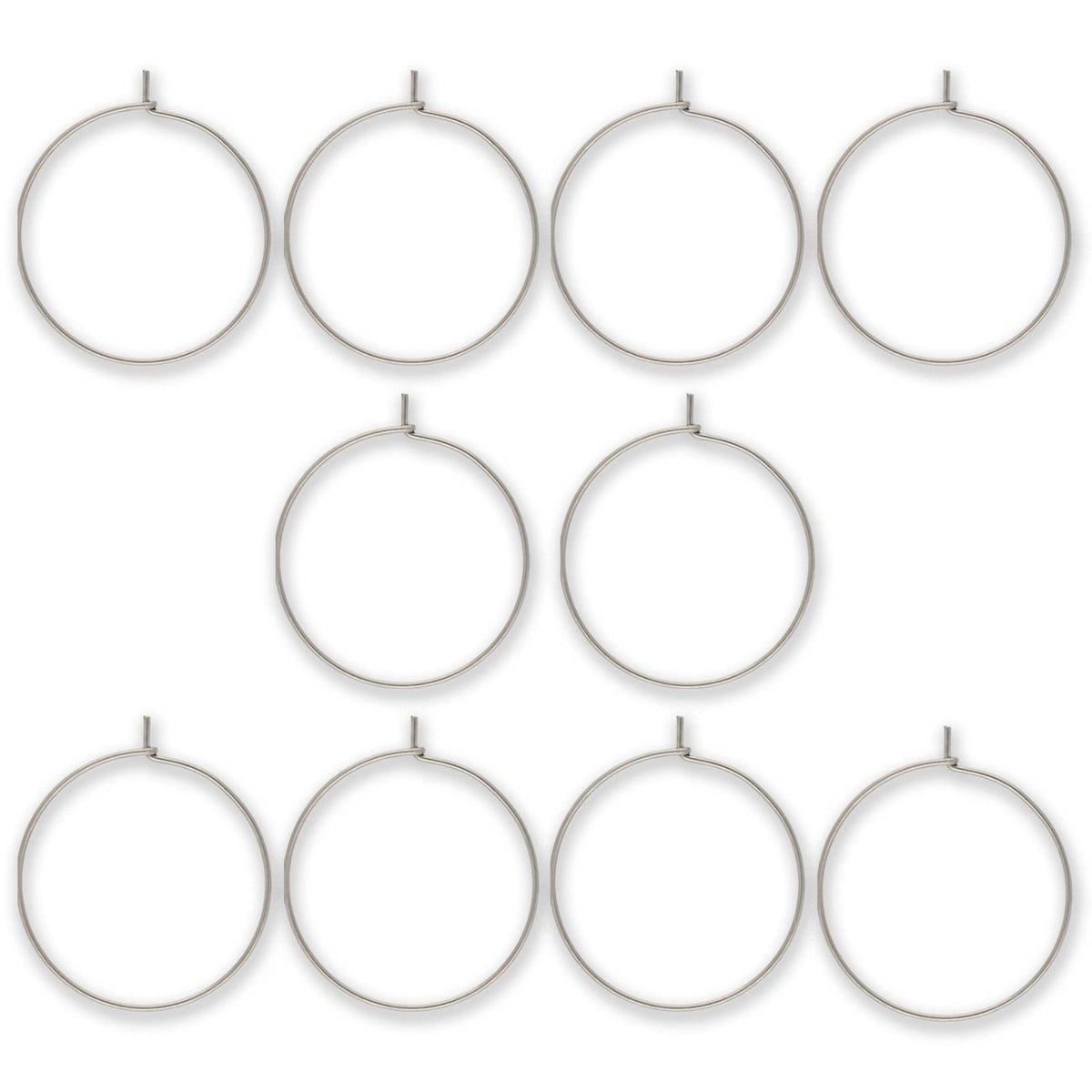 Glas - Markierungsring - Farbe Silber (10 Stk.) - PerlineBeads SA