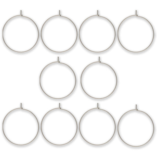 Glas - Markierungsring - Farbe Silber (10 Stk.) - PerlineBeads SA