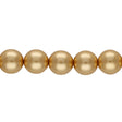 Glasperlen rund - 10 mm - Gold - PerlineBeads