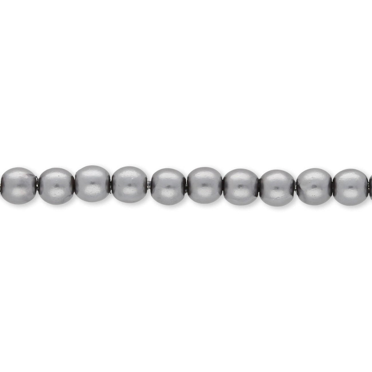Glasperlen rund - 3 mm - Dark Grey - PerlineBeads SA