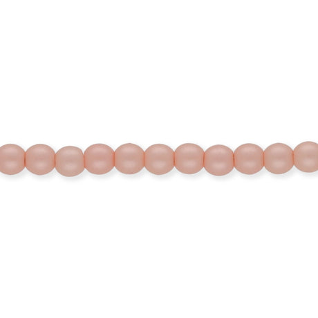 Glasperlen rund - 3 mm - Powdery Pastel Peach - PerlineBeads SA