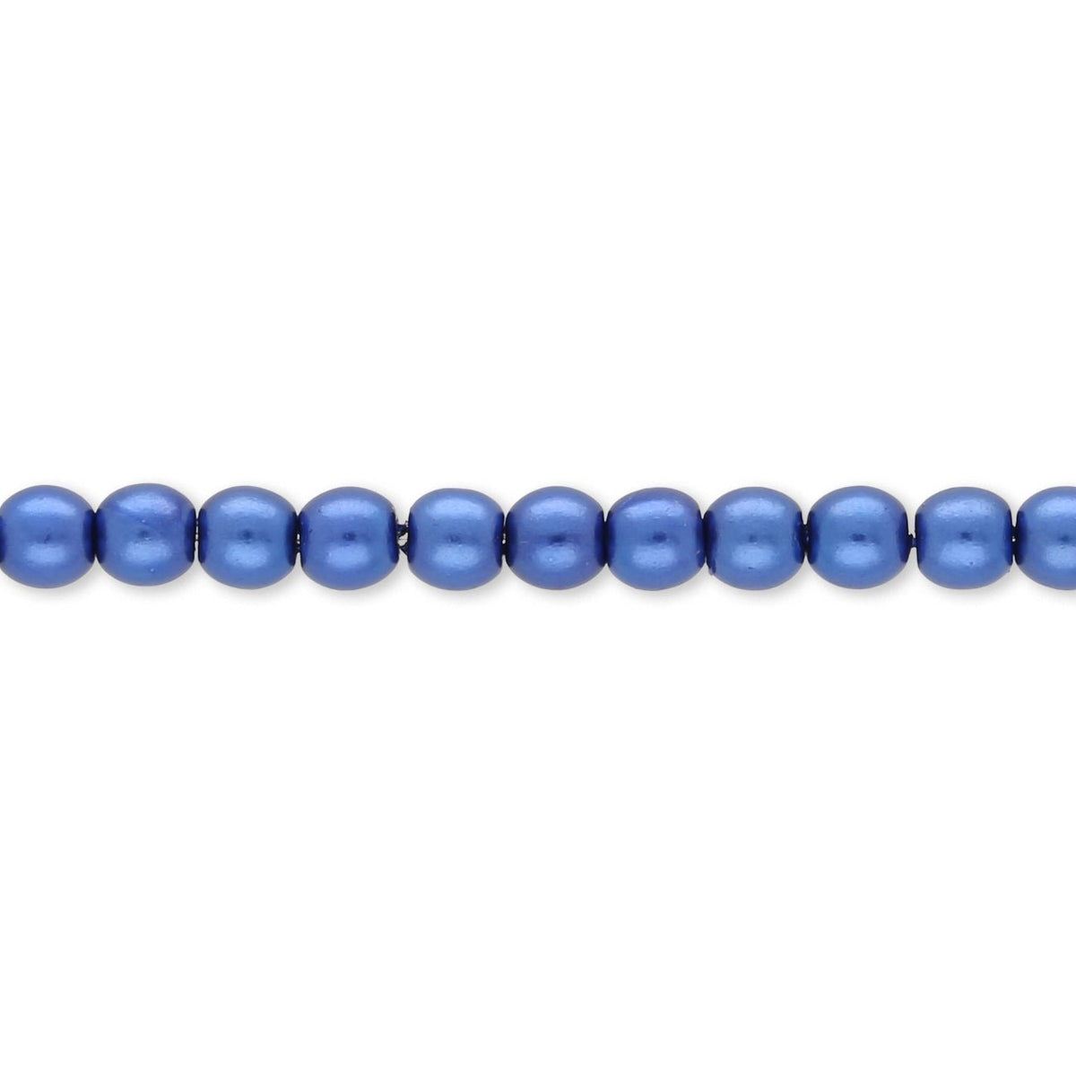 Glasperlen rund - 3 mm - Shiny Cobalt - PerlineBeads SA