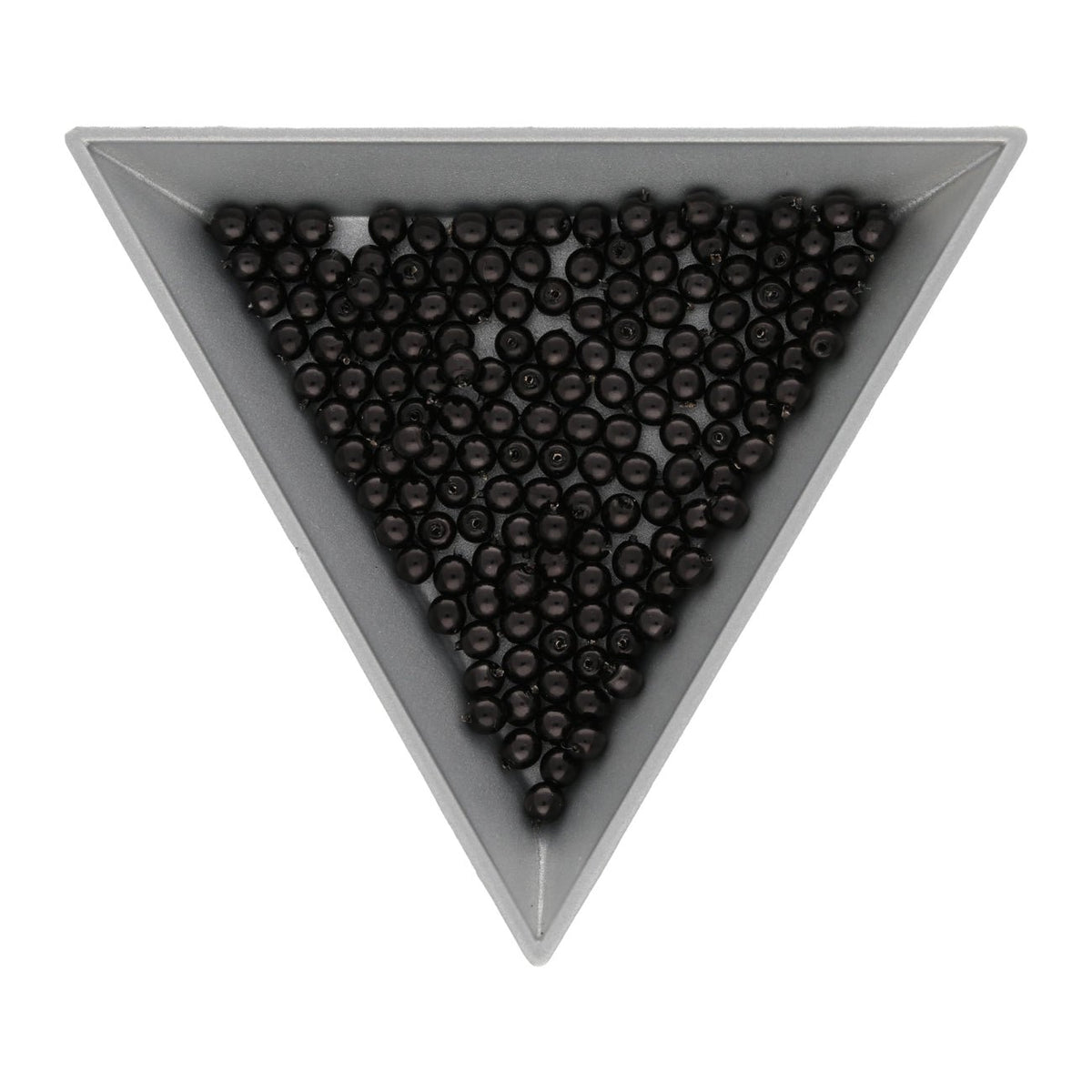 Glasperlen rund - 3 mm - Shiny Dark Grey - PerlineBeads SA