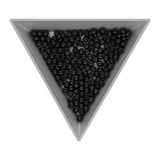 Glasperlen rund - 3 mm - Shiny Dark Grey - PerlineBeads SA