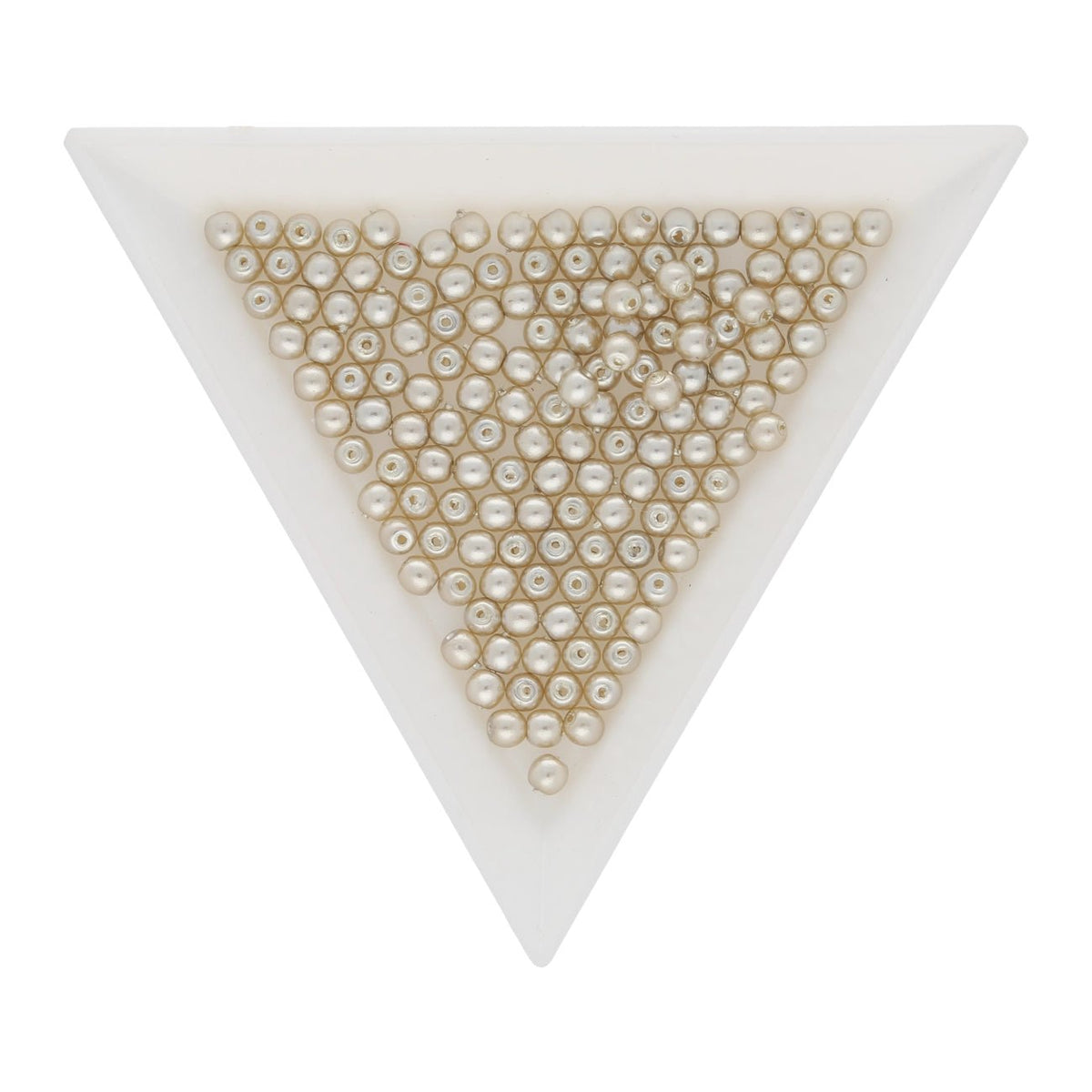 Glasperlen rund - 3 mm - Shiny Old Lace - PerlineBeads SA