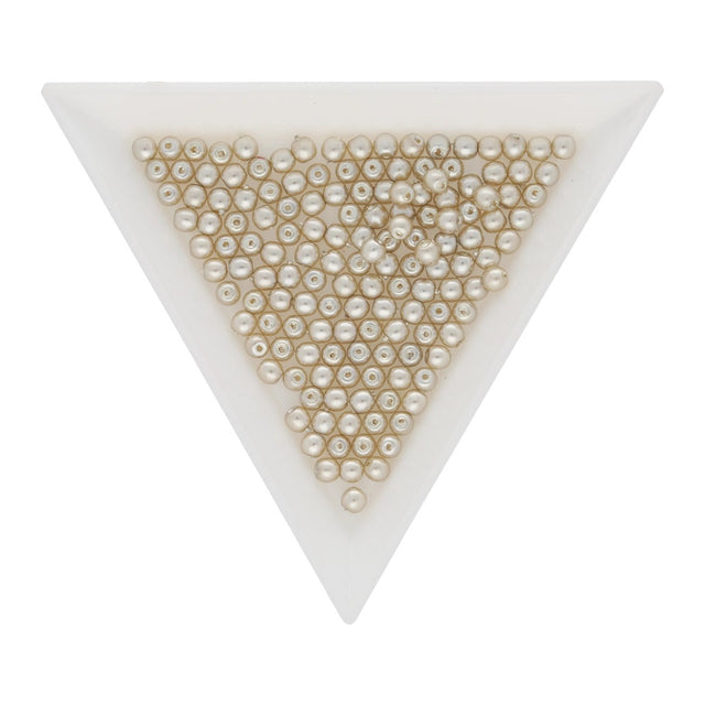 Glasperlen rund - 3 mm - Shiny Old Lace - PerlineBeads SA