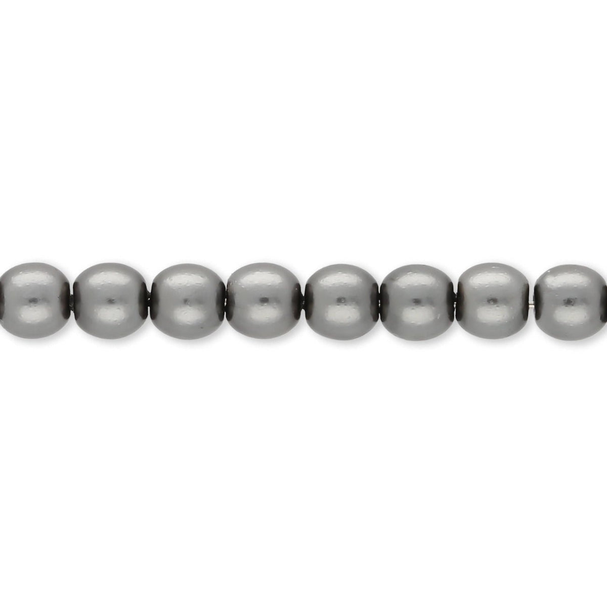 Glasperlen rund - 4 mm - Dark Grey - PerlineBeads SA