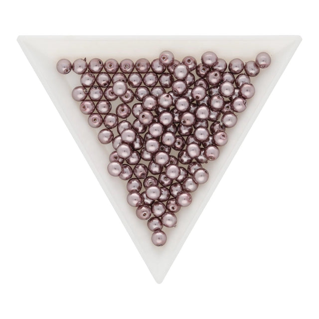 Glasperlen rund - 4 mm - Orchid - PerlineBeads SA