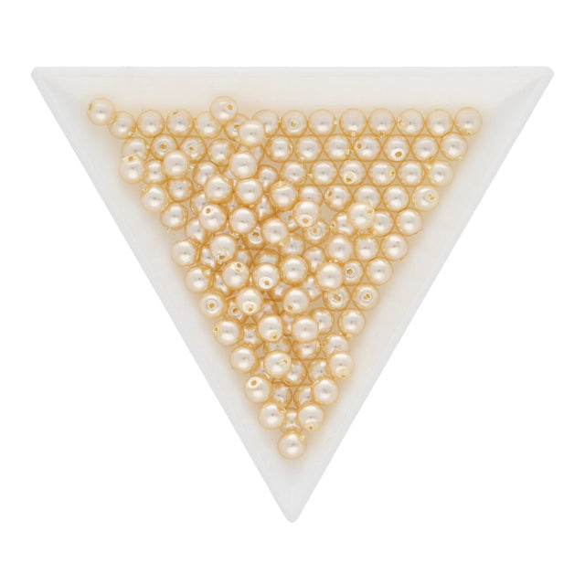 Glasperlen rund - 4 mm - Pearl Oyster - PerlineBeads SA
