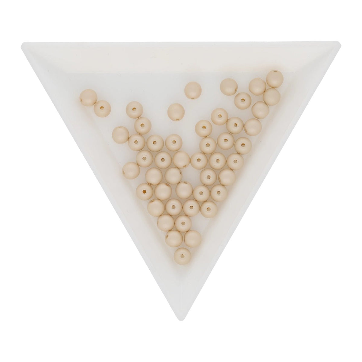 Glasperlen rund - 4 mm - Powdery Beige - PerlineBeads SA