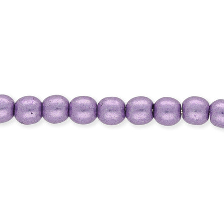 Glasperlen rund - 4 mm - Saturated Metallic Ballet Slipper - PerlineBeads SA