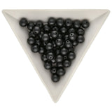 Glasperlen rund - 6 mm - Powdery Jet - PerlineBeads