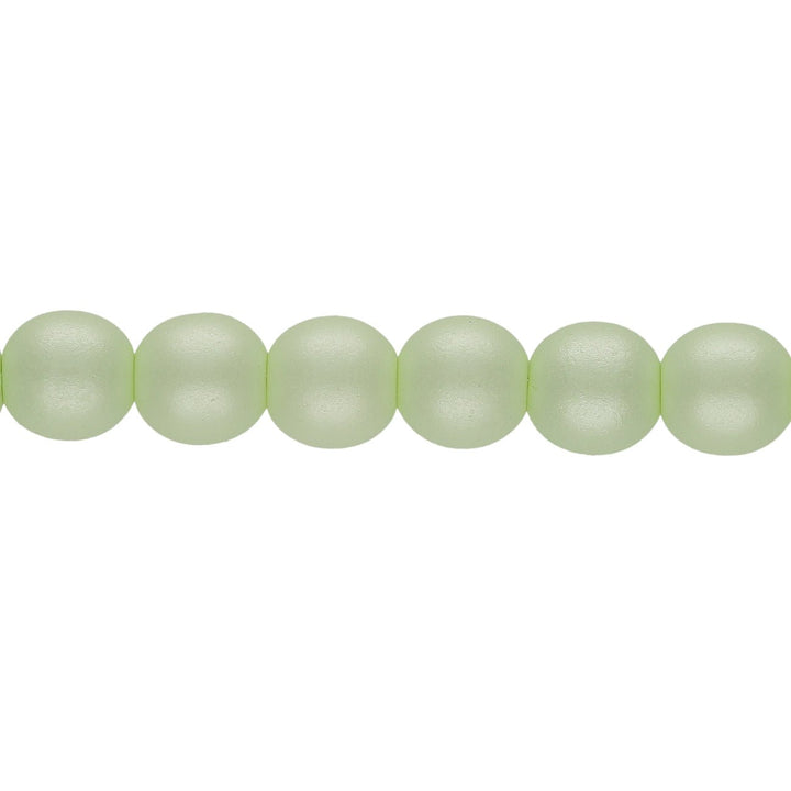 Glasperlen rund - 6 mm - Powdery Pastel Lime - PerlineBeads