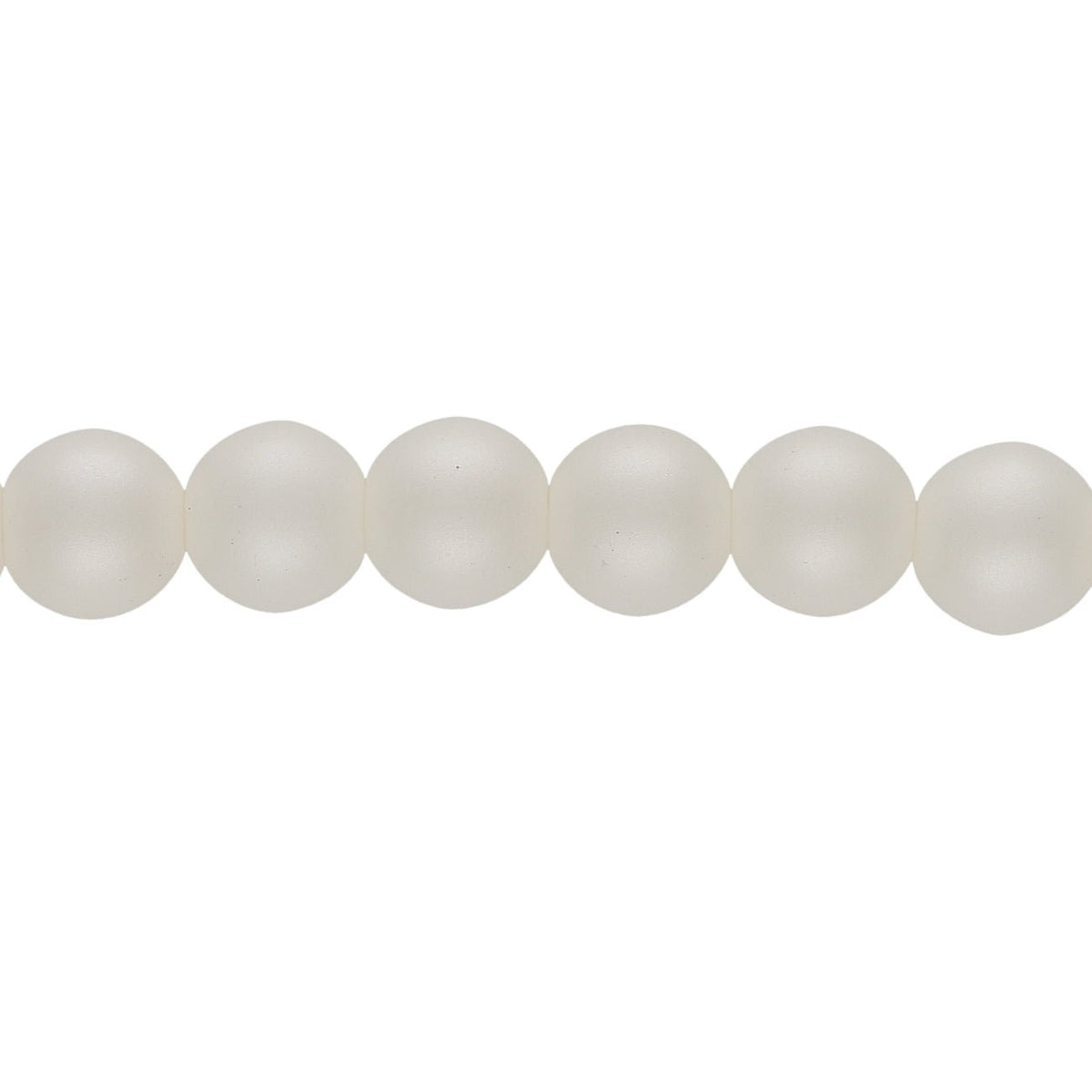 Glasperlen rund - 6 mm - Powdery Pastel White - PerlineBeads