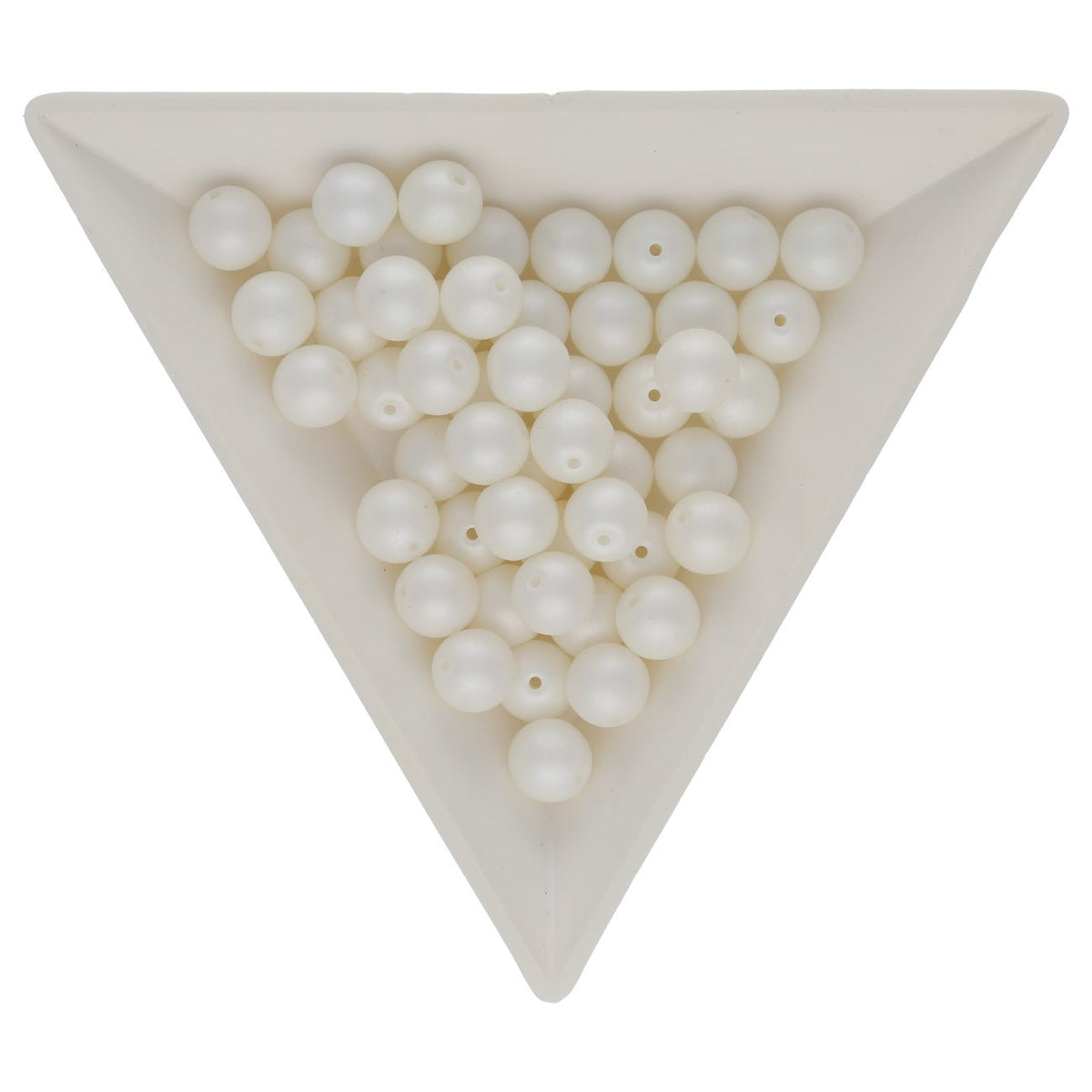 Glasperlen rund - 6 mm - Powdery Pastel White - PerlineBeads