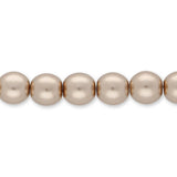 Glasperlen rund - 6 mm - Shiny Beige - PerlineBeads SA