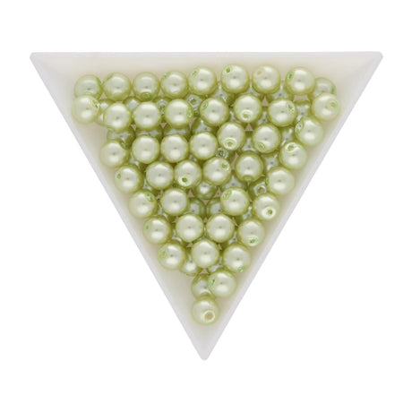 Glasperlen rund - 6 mm - Shiny Mint - PerlineBeads SA