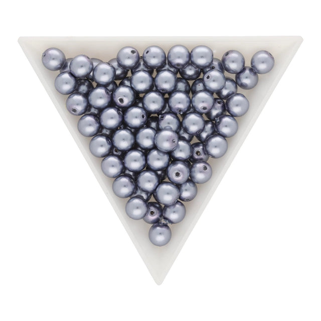 Glasperlen rund - 6 mm - Storm Cloud - PerlineBeads SA