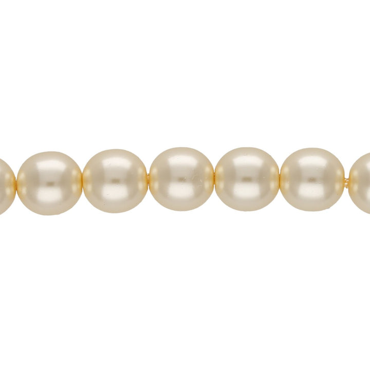 Glasperlen rund - 8 mm - Cream - PerlineBeads