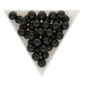 Glasperlen rund - 8 mm - Jet - PerlineBeads SA