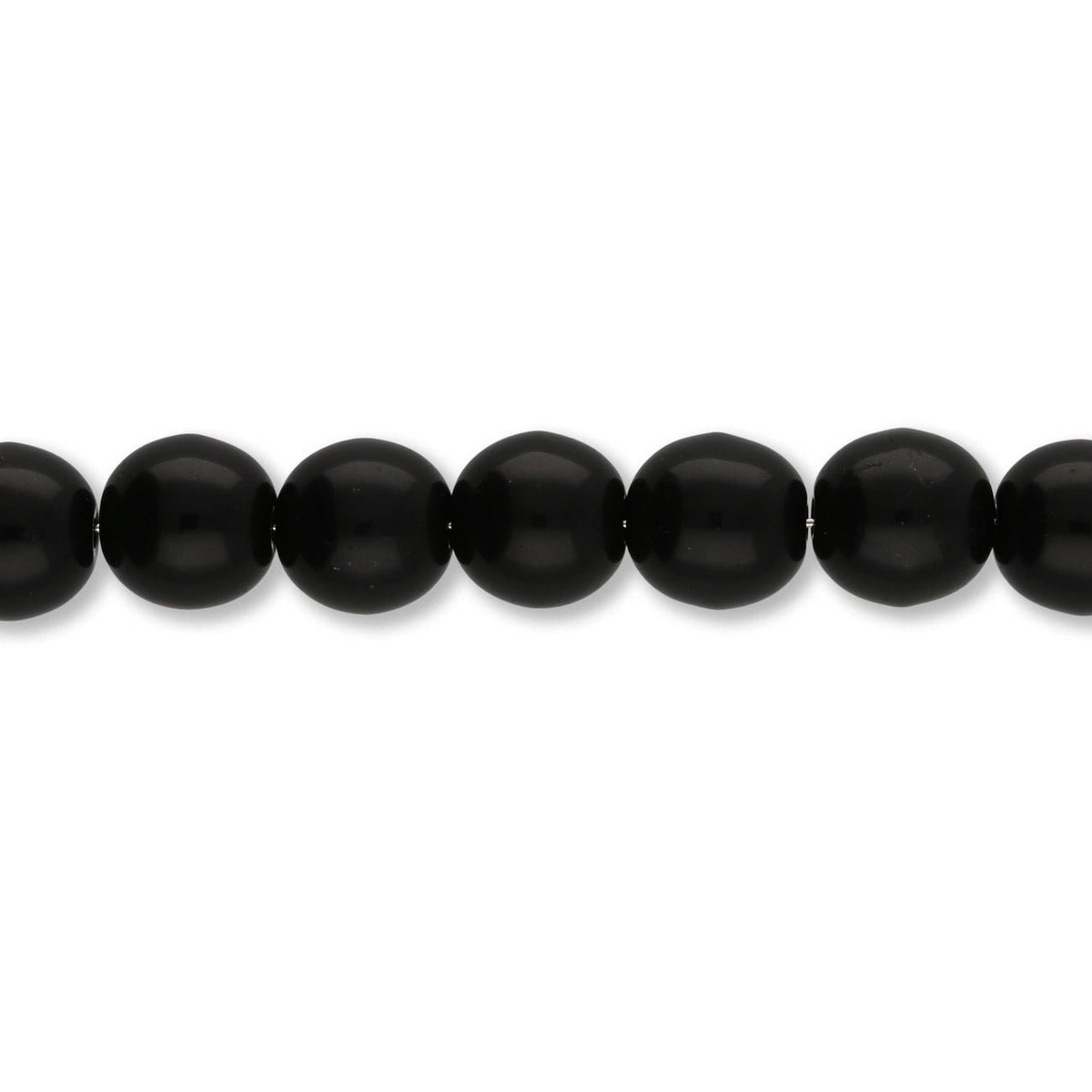 Glasperlen rund - 8 mm - Jet - PerlineBeads SA
