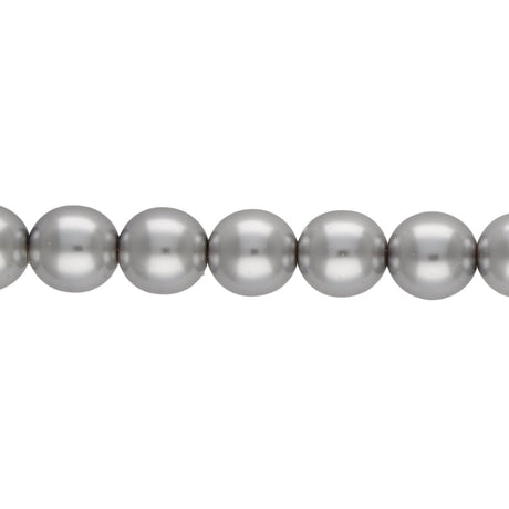 Glasperlen rund - 8 mm - Silber - PerlineBeads