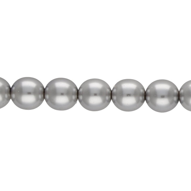 Glasperlen rund - 8 mm - Silber - PerlineBeads