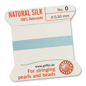 Griffin Perlseide – 100% Naturseide – No. 0 (0,30 mm) - Türkis - PerlineBeads SA