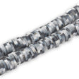 Heishi-Perlen aus Polymerpaste 6 mm – Black & White Mix - PerlineBeads