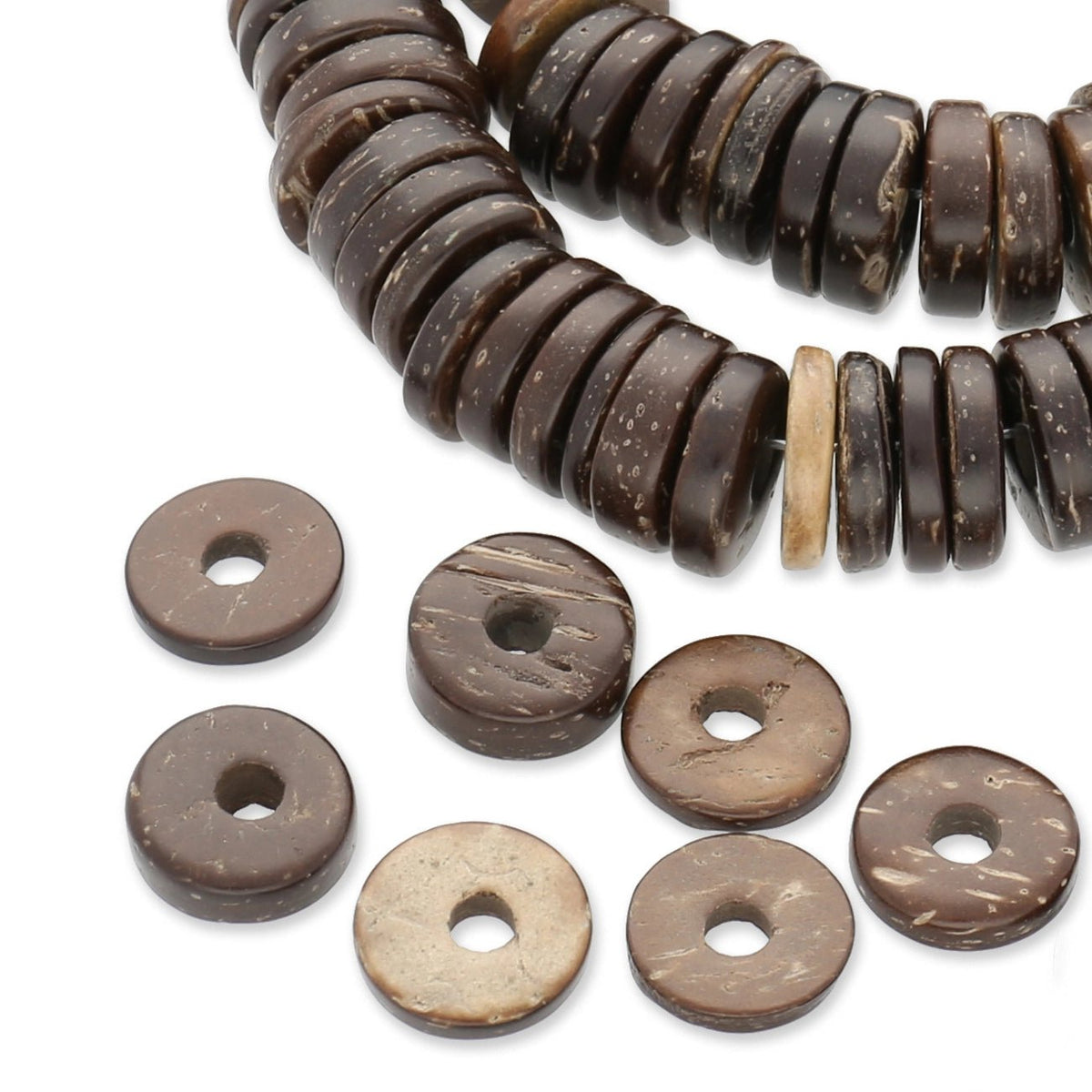 Holzperlen aus Kokosnussholz - 12 mm - PerlineBeads SA