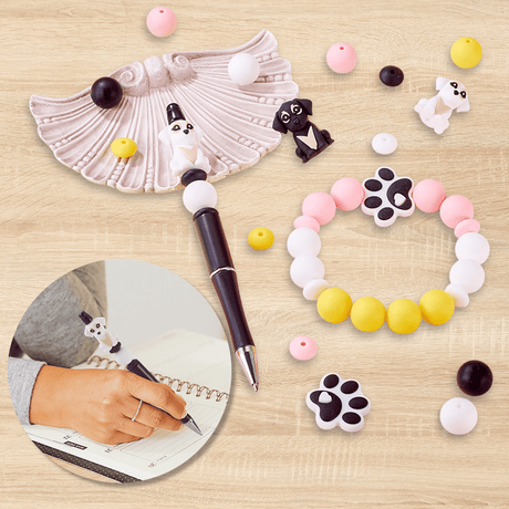 Hunde-Perlenset – Pfötchen & Welpen, 52-teilig - PerlineBeads SA