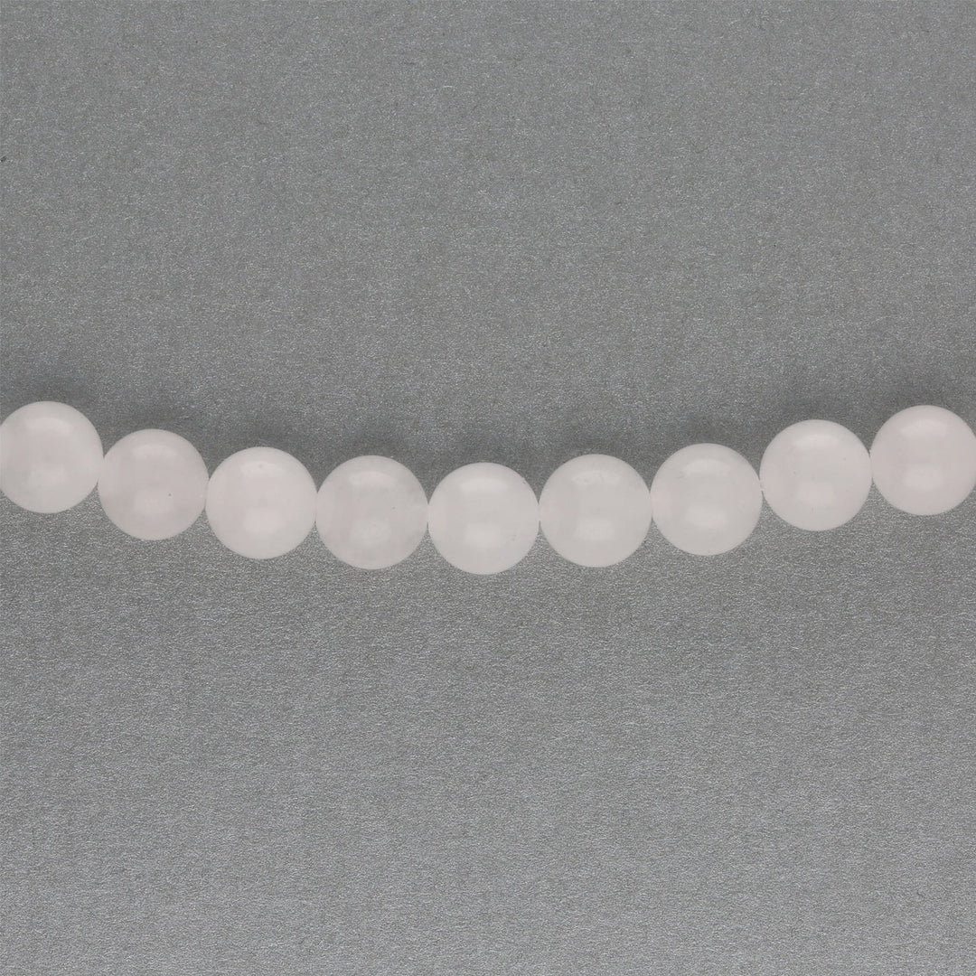 Jade Perlen rund - 8 mm - Weiss - PerlineBeads SA