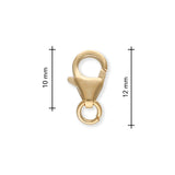 Karabinerverschluss 10 mm – 14K Gold Filled - PerlineBeads