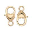 Karabinerverschluss mit Herz 26.5 mm – Farbe Gold - PerlineBeads