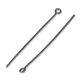 Kettelstift mit Öse • 40 mm • Farbe Gunmetal - PerlineBeads SA