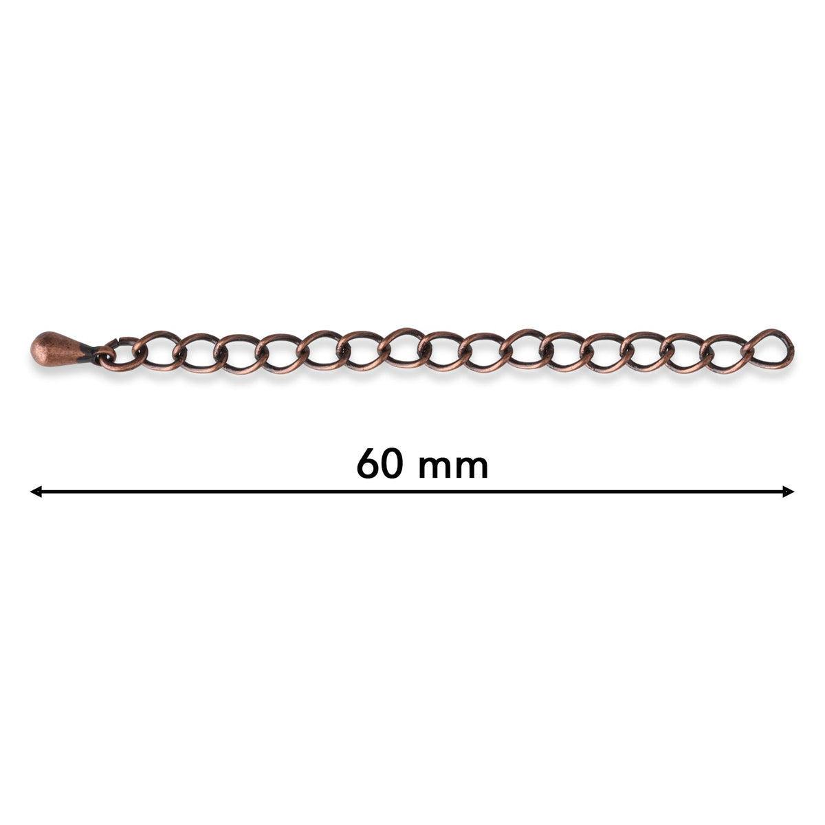 Kettenverlängerung 60 mm – Kupfer - PerlineBeads SA